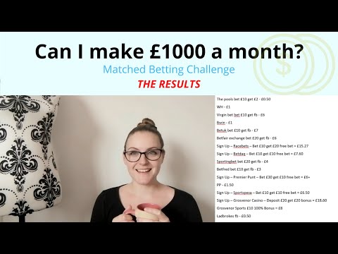 Can I make £1000 a month? The Results | Matched Betting Challenge