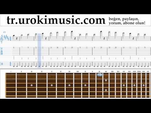 Gitar Nasıl Çalınır David Guetta, Justin Bieber - 2U Tablatura Bölüm#1 egzersizleri um-i723