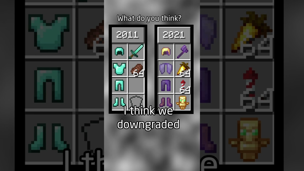 2011 vs.  2021 Minecraft!