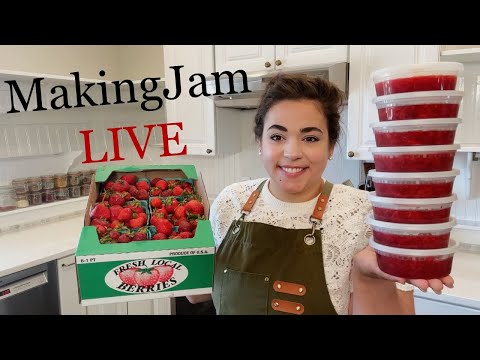 Making Biscuits and Strawberry Freezer Jam! LIVE!