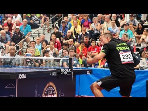 2018 World Veteran Championships Table Tennis - Singles Semis & Finals - Table 9