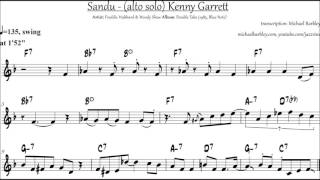 Kenny Garret's alto solo on "Sandu" transcription