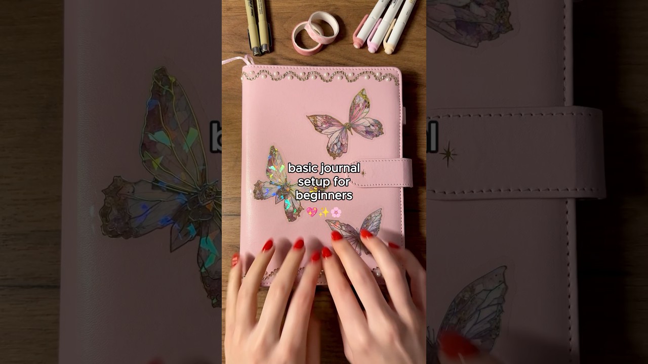Basic journal setup for beginners 🥰 make your own or use my pages #planner #bujo #journal #asmr