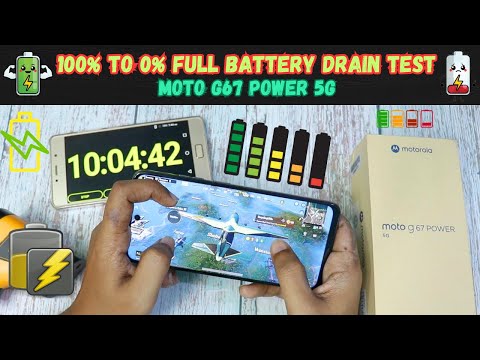 Moto G67 Power 5G 100% to 0% Full Battery Drain Test | Moto G67 Power 5G battery life 🤯