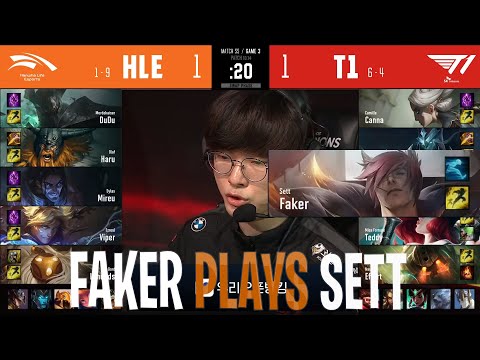 FAKER PLAYED *SETT MID* IN *LCK SUMMER 2020*｜*HLE vs T1*