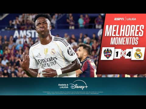 Gols e lances de Levante x Real Madrid