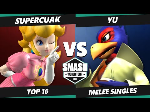 SWT CA RF Top 16 - SuperCuak (Peach) Vs. Yu (Falco) SSBM Melee Tournament