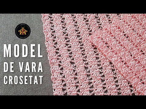 Model de vara crosetat nr. 24 - perfect pentru bluze, tricouri, topuri de vara, fuste sau rochii