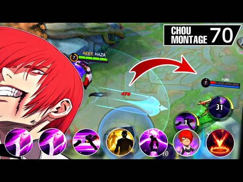 CHOU FAST HAND MONTAGE FREESTYLE 70 ( Must Watch ) Highlights / immune / Damage / Mobile Legends