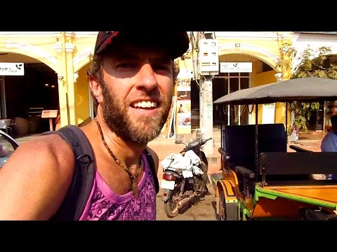 Walking through a local market in Siem Reap, Cambodia