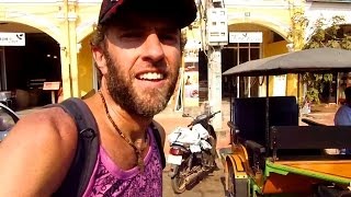 Walking through a local market in Siem Reap, Cambodia