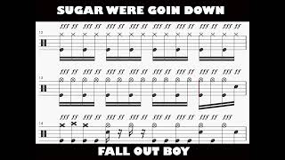 SUGAR WERE GOIN DOWN (DRUM SHEET, SCORE, TAB)