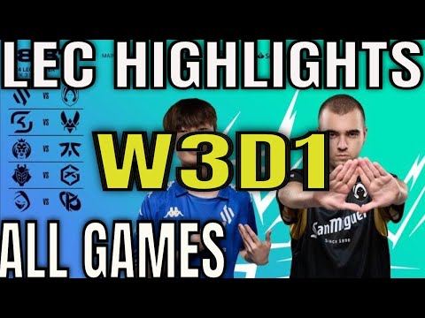 LEC Highlights Week 3 Day 1 ALL GAMES | LEC Winter W3D1