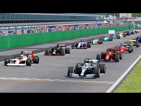 All F1 2019 Cars vs All F1 1988 Cars - Monza
