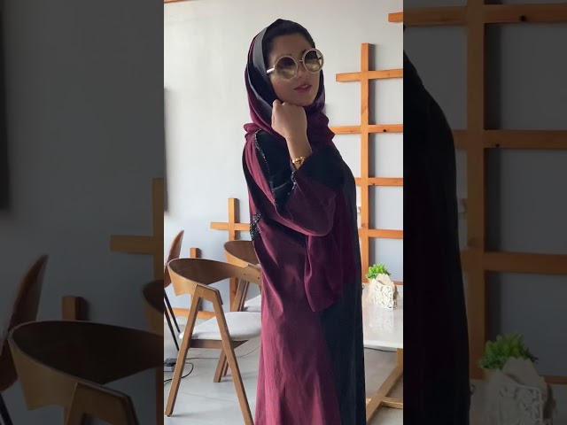 عباية الجناح حرير شامواه ( بلونين )