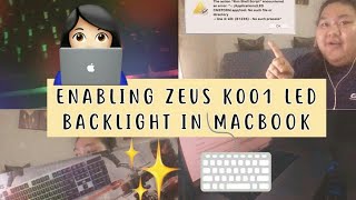 *FIXED* KEYBOARD BACKLIGHT IN MacOS X ZEUS K001 | Crazychrizzie TV // 2020