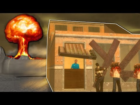 BUILDING AGAINST NUKE & ZOMBIES!? - Garry's Mod Gameplay - Gmod Zombie Base Building Roleplay