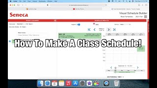 How To Make A Class Schedule | Seneca College