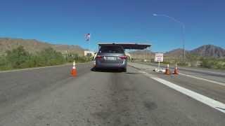 preview picture of video 'Fortuna Foothills, AZ drive on I-8 Freeway through Border Checkpoint and Telegraph Pass, GP017916'