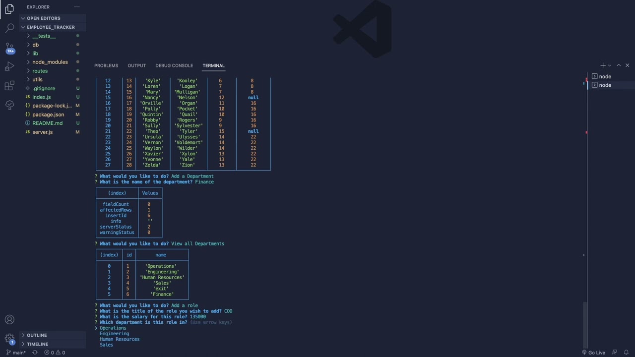 Git Hub Employee Tracker