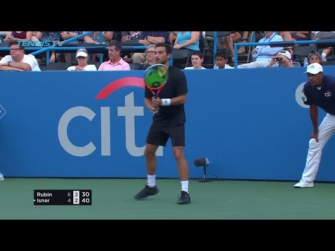 FUNNY: Noah Rubin's shoe falls apart mid-match! | Citi Open Washington 2018