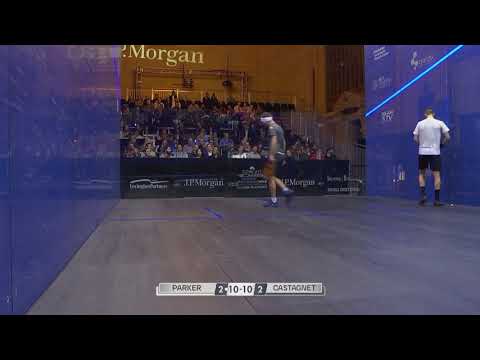 George Parker producing a crutial point to level up to score in the 5th vs Mathieu  Castagnet