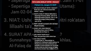 Download lagu Cara Sholat Witir 1 Rakaat #sholatwitir #sholattahajud #tahajud #tahajjud #doasetelahsholat mp3