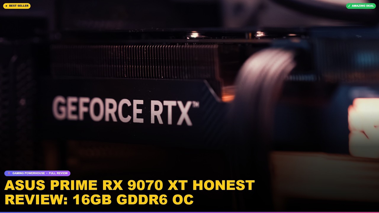 ASUS Prime RX 9070 XT Honest Review: 16GB GDDR6 OC Performance Worth It? review video