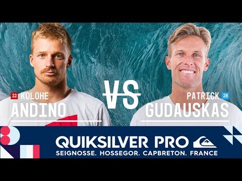 Kolohe Andino vs Patrick Gudauskas -  Round Three, Heat 10 - Quiksilver Pro France