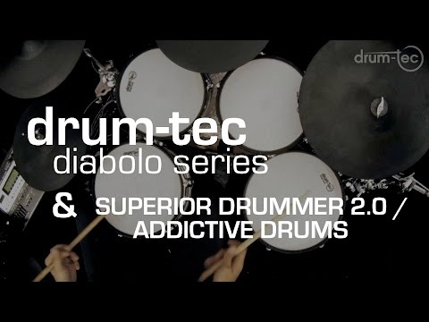 drum-tec diabolo electronic drums triggering Superior Drummer 2.0 & Addictive Drums