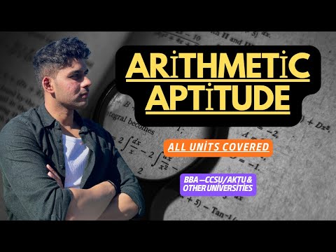 Arithmetic Aptitude For BBA 5th Sem Formulas And Basic Concepts Explanation of All Units