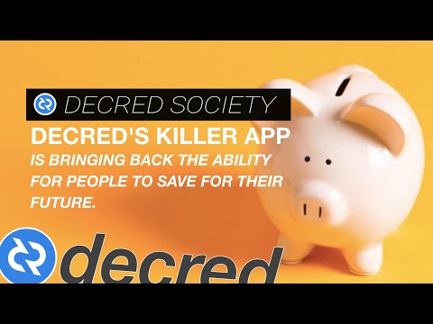 Decred is ideal for savers - Decred Society