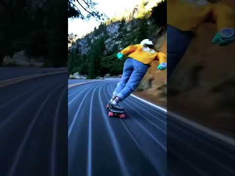 Amazing downhill skateboarding skills 😍