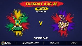 LIVE | Guyana Amazon Warriors vs Trinbago Knight Riders | CPL 2021