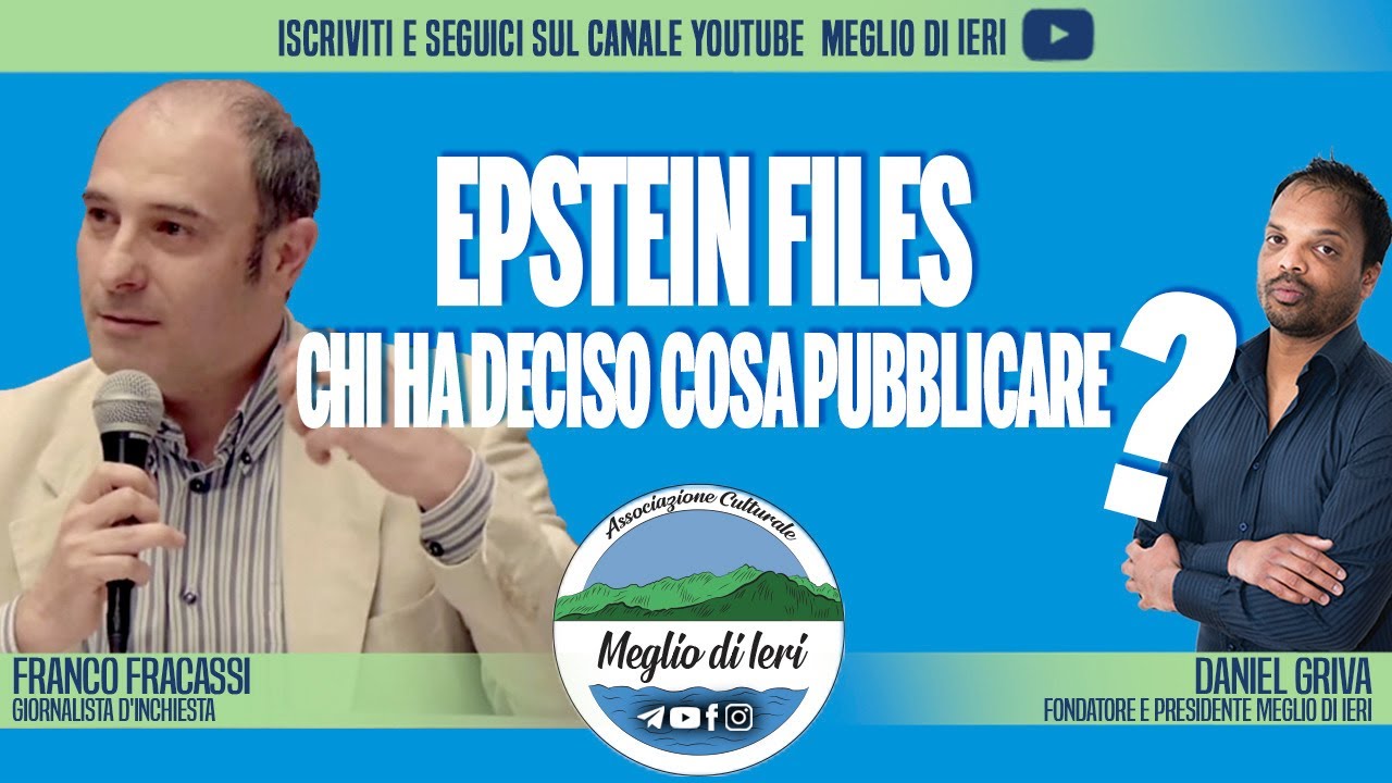Epstein files, chi ha deciso cosa pubblicare? - FRANCO FRACASSI - Giornalista d'inchiesta