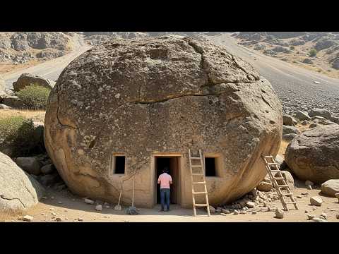 Ten mężczyzna spędził 2 lata na rzeźbieniu ogromnego głazu, w którym zbudował niesamowity, ukryty do