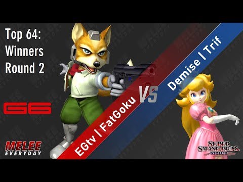 Genesis 6 - EGtv | FatGoku (Fox) vs. Demise | Trif (Peach) - SSBM - Top 64 - WR2
