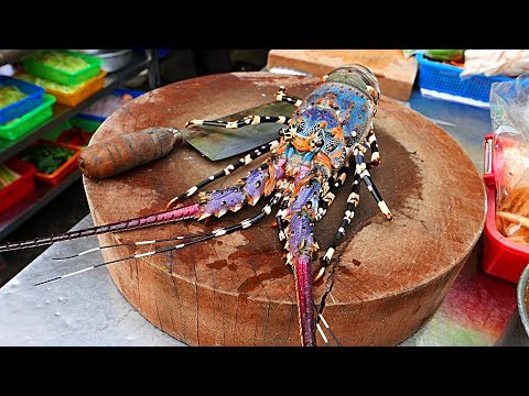 Taiwan Street Food - RAINBOW LOBSTER Cooked Two Ways 龙虾 / ロブスター / 랍스터