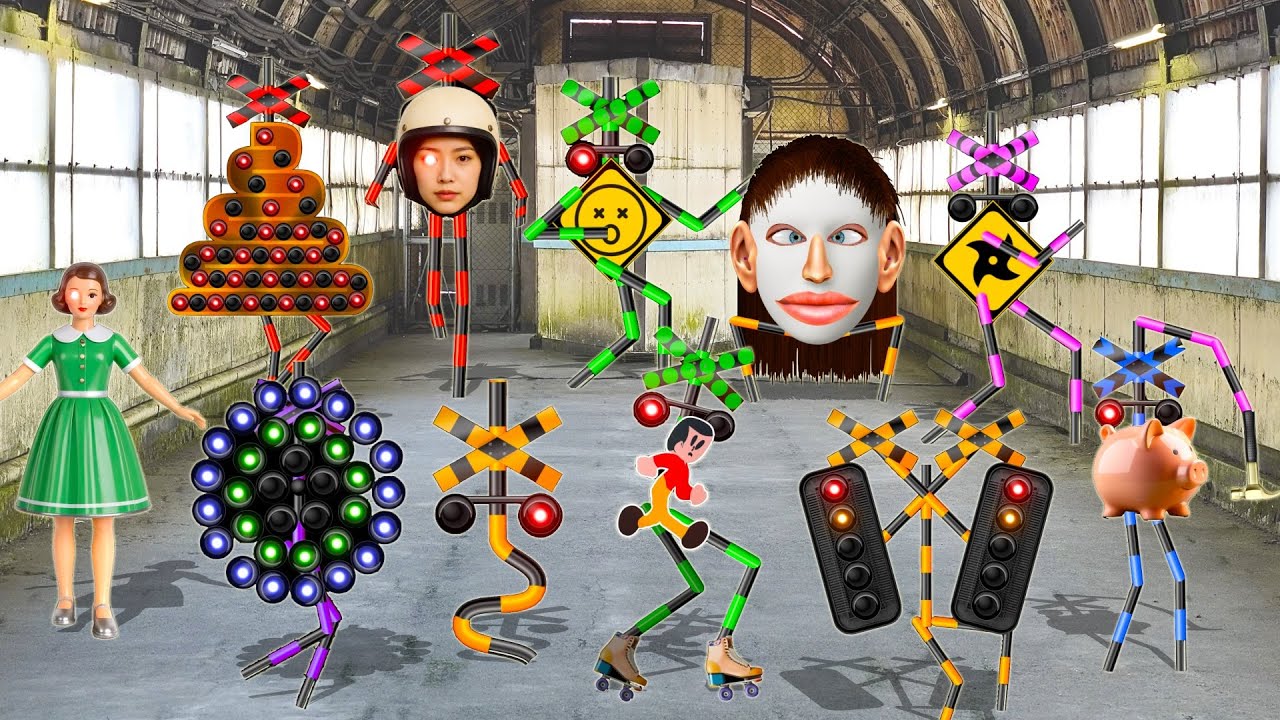 【踏切アニメ】不思議な音を奏でながら活躍する踏切たち大集合