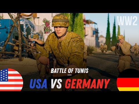 Very difficult defense - USA vs Germany - Tunis - Enlisted GamePlay - No Commentary