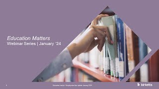 Education Matters | Webinar January 2024