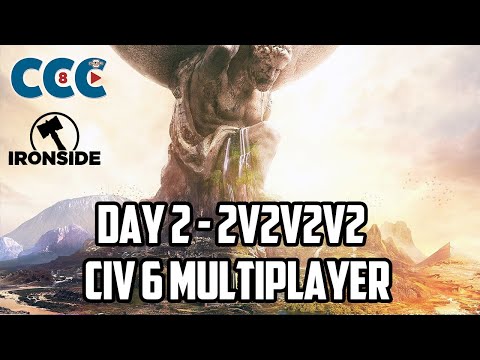 Civ 6 MULTIPLAYER | CCC8 DAY 2 | 2v2v2v2v2 Team games | Co-Cast with OnSpotTV