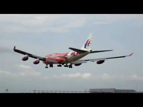 Malaysia Airlines B747-4H6 | Hibiscus Livery on Landing at RWY32L Kuala Lumpur International Airport