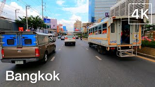 【🇹🇭 4K】Motorcycle Trip in Downtown Bangkok, Rama 4 Road (May 2022)