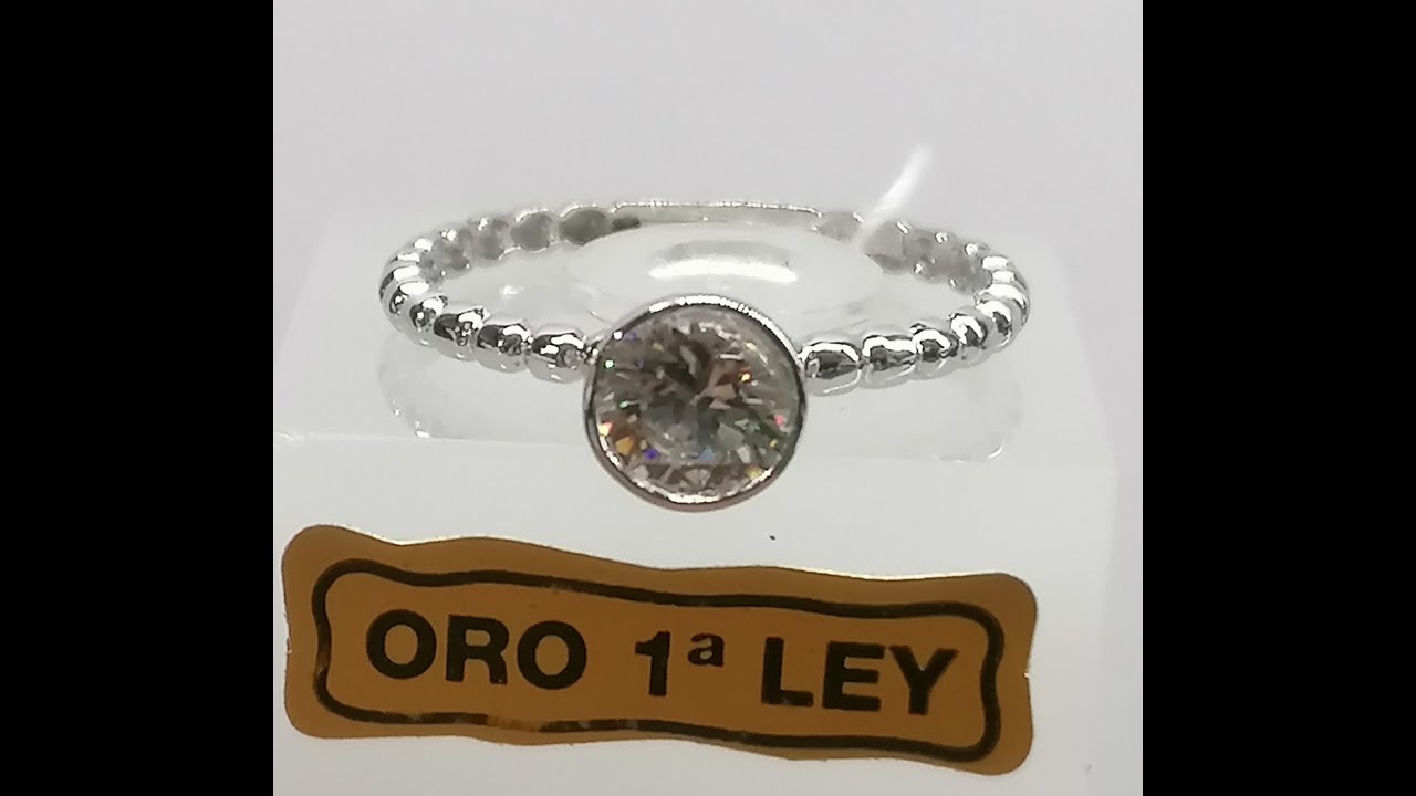 Anillo Oro Blanco Y Circonita Ideal Compromiso!!