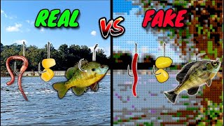 Real VS Fake Bait Fishing Challenge (1v1)