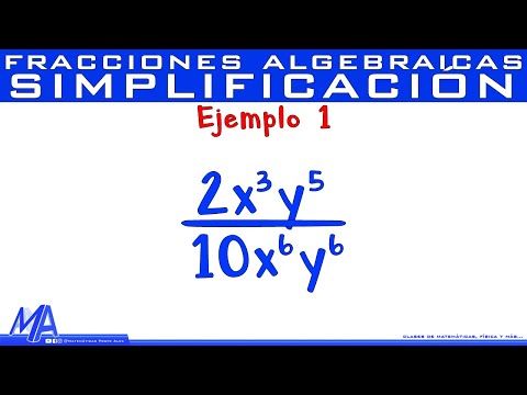 Simplificación de fracciones algebraicas | Ejemplo 1