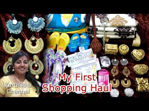Shopping Haul in Tamil / Saravana Stores Shopping Haul / First Shopping Haul by Karthikha Channel Video