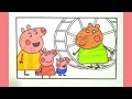 Peppa Pig Is At The Vet Dr Hamster Happily With Her Friend Learn How To Draw And Color