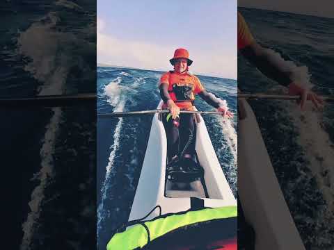 Downwind fun with a double surfski #insta360go3 #downwind #surfski